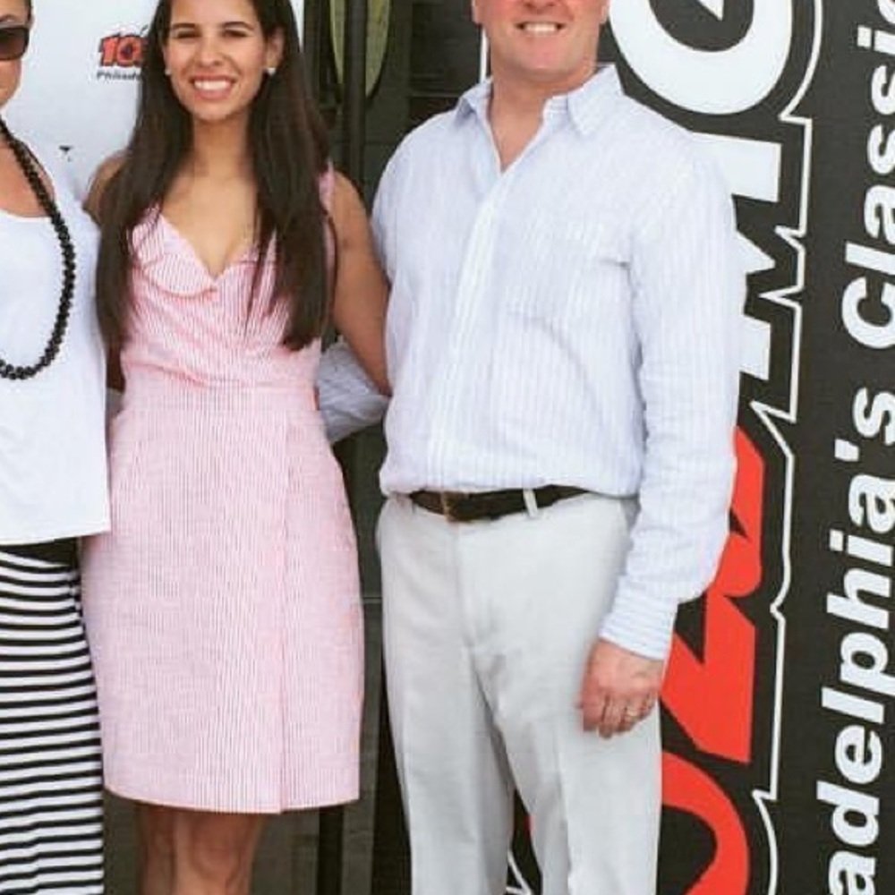 J crew pink seersucker dress